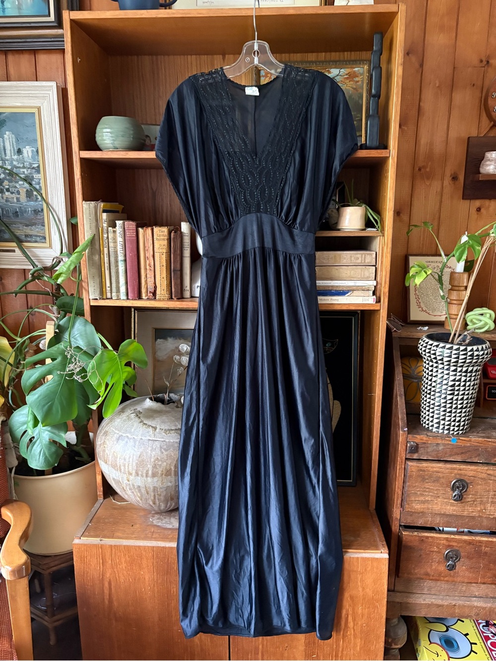 80s VTG Whimsigoth Dress L